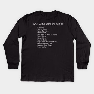 A Zodiac Sign Test: What Zodiac Signs are Made Of Kids Long Sleeve T-Shirt